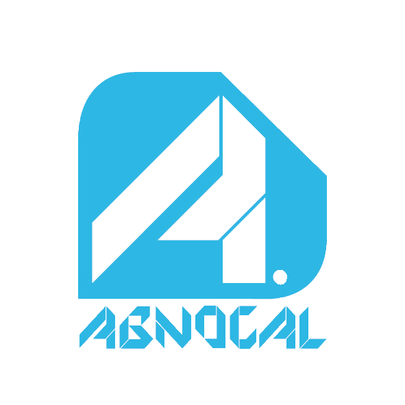 Abnocal logo — cyan geometric monogram
